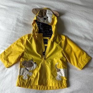 London Fog baby Yellow Dog Raincoat 3-6 month
